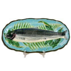 Wedgwood Monumental Majolica Salmon Platter, dated 1877 - SOLD
